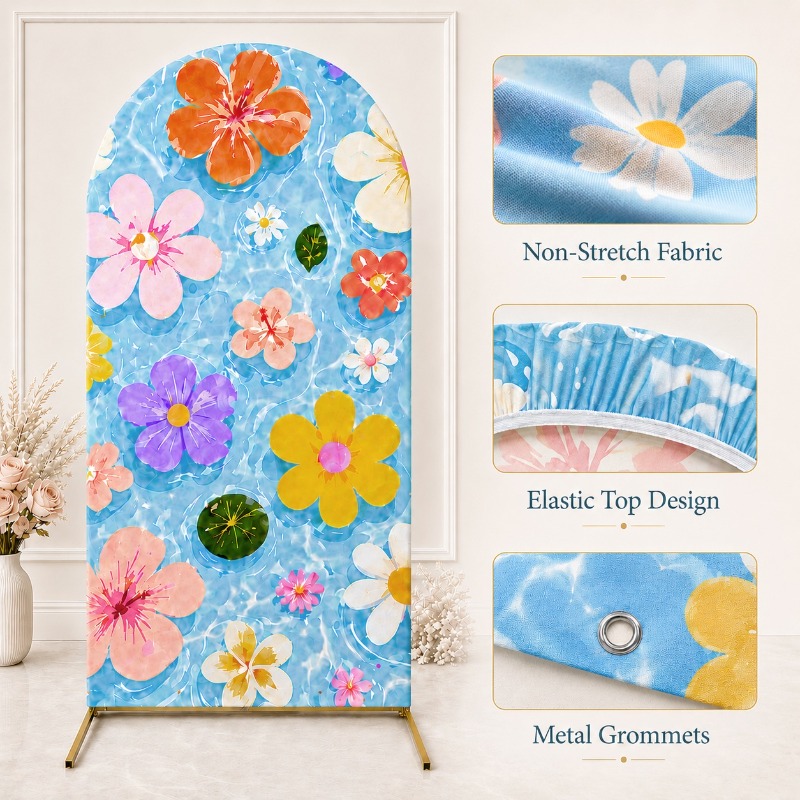 2D Flat Arch Backdrop Cover Si - Monstera Adansonii review and price
